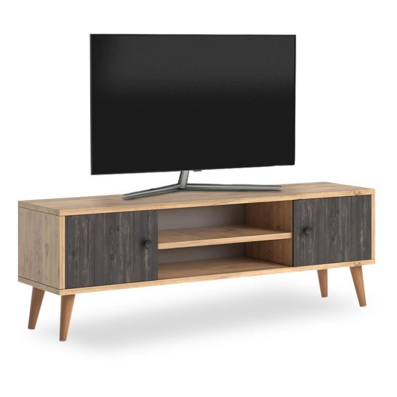 Έπιπλο Τηλεόρασης Parma Από Μελαμίνη Χρώμα Industrial Grey - Oak