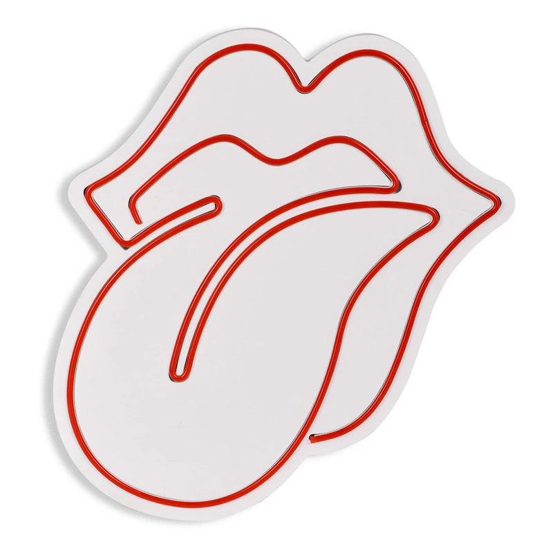 Φωτιστικό LED Neon Rolling Stones Χρώμα Κόκκινο 36x2x41εκ.