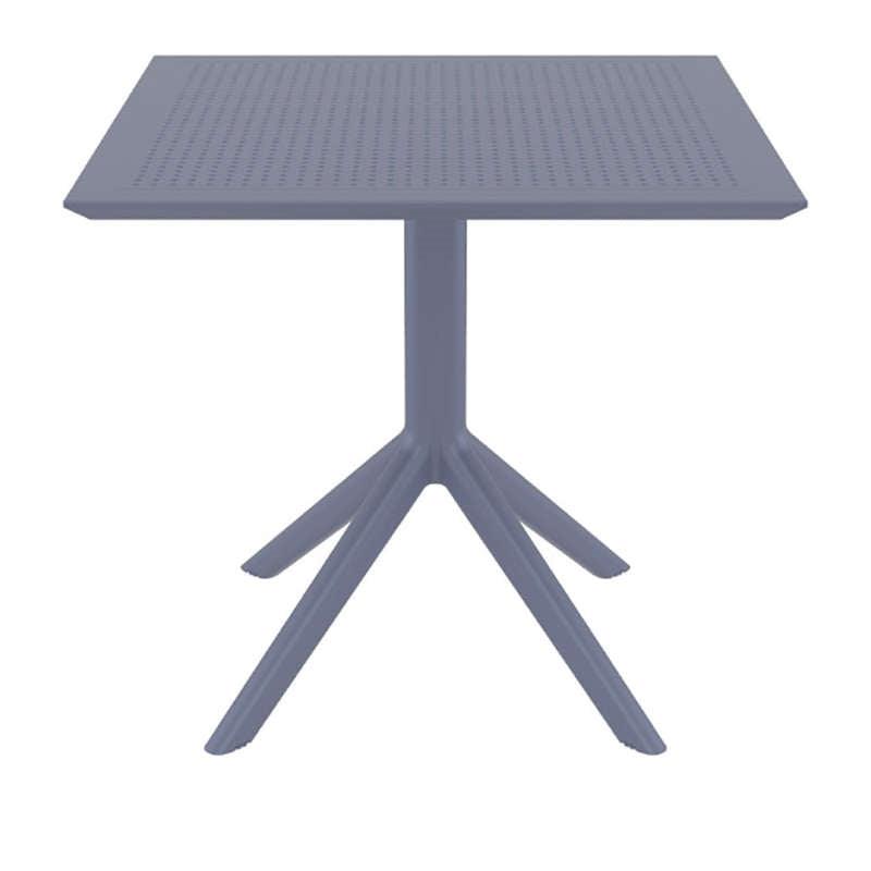 SKY DARK GREY 80X80X74εκ. ΤΡΑΠΕΖΙ ΠΟΛ/ΝΙΟΥ