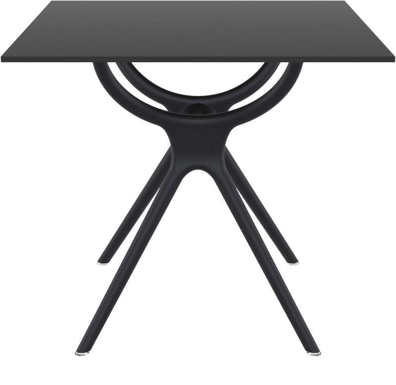 AIR ΤΡΑΠΕΖΙ 80Χ80Χ74εκ. BLACK LAMINATE 12mm