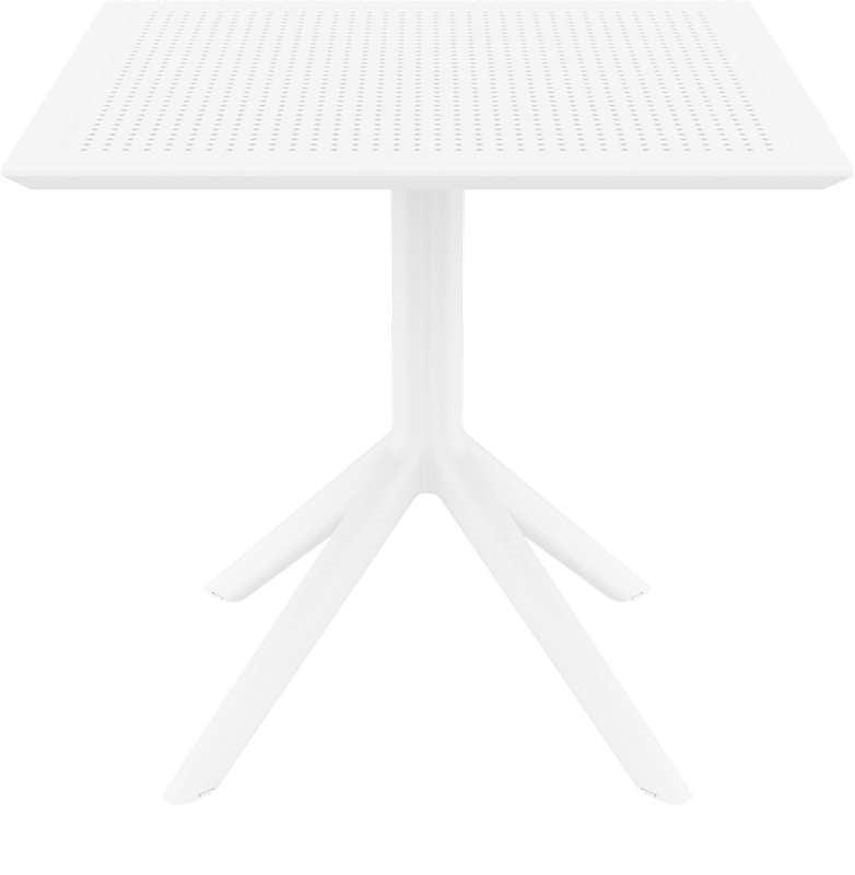 SKY WHITE 80X80X74εκ. ΤΡΑΠΕΖΙ ΠΟΛ/ΝΙΟΥ