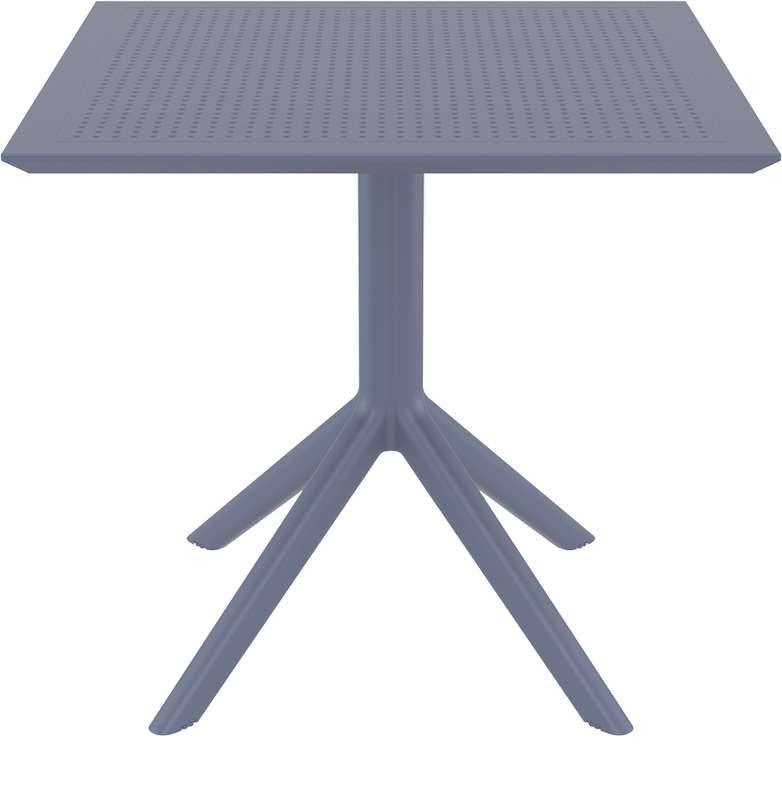 SKY DARK GREY 80X80X74εκ. ΤΡΑΠΕΖΙ ΠΟΛ/ΝΙΟΥ