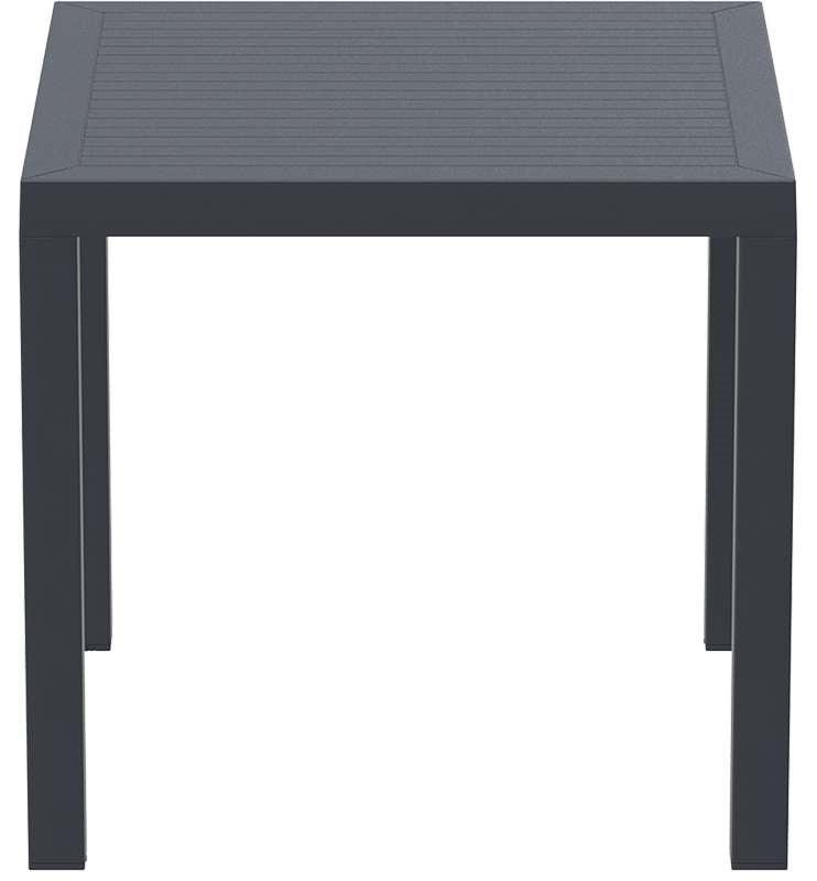 ARES ΤΡΑΠΕΖΙ 80Χ80Χ75εκ. DARK GREY ΠΟΛ/ΝΙΟΥ