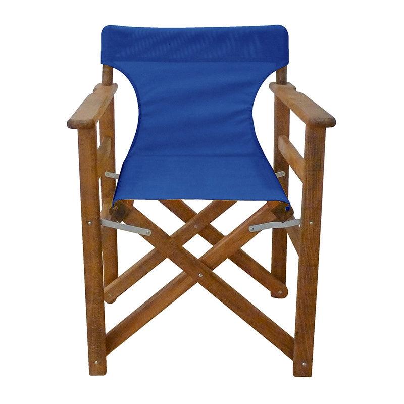 Καρέκλα Σκηνοθέτη Καρυδί Με Μπλε Textilene 600gr