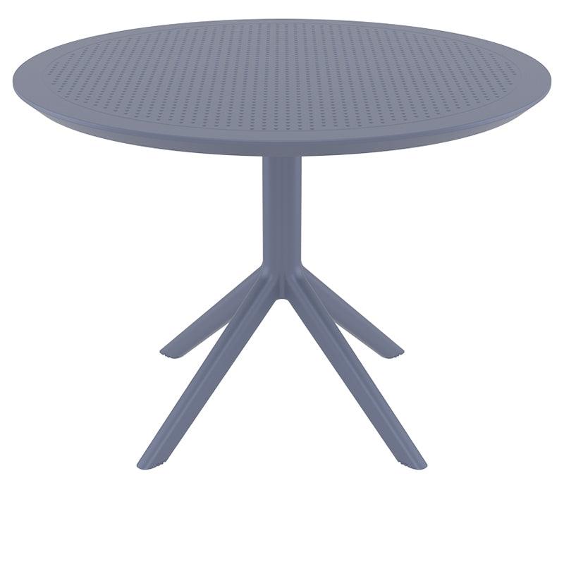 SKY DARK GREY Φ105X74εκ. ΤΡΑΠΕΖΙ ΠΟΛ/ΝΙΟΥ