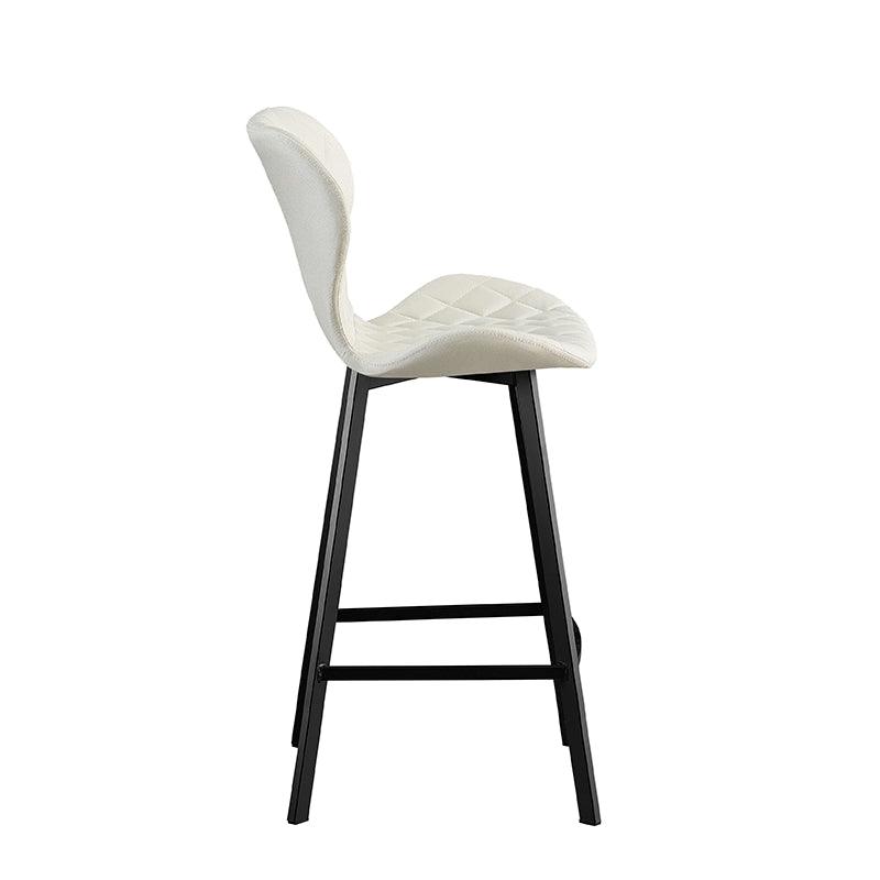 Σκαμπό Μπάρ 2τμχ Martin 73εκ. Off White Ύφασμα 45x49x73-106εκ.