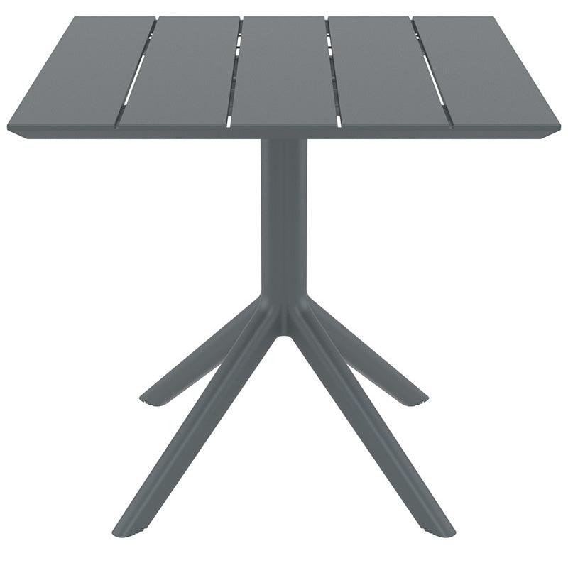 PARIS DARK GREY 80X80X74εκ. ΤΡΑΠΕΖΙ ΠΟΛ/ΝΙΟΥ