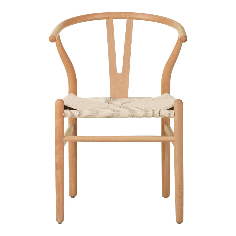 Καρέκλα Wishbone  rubberwood-σχοινί σε φυσική απόχρωση 60x51x80εκ