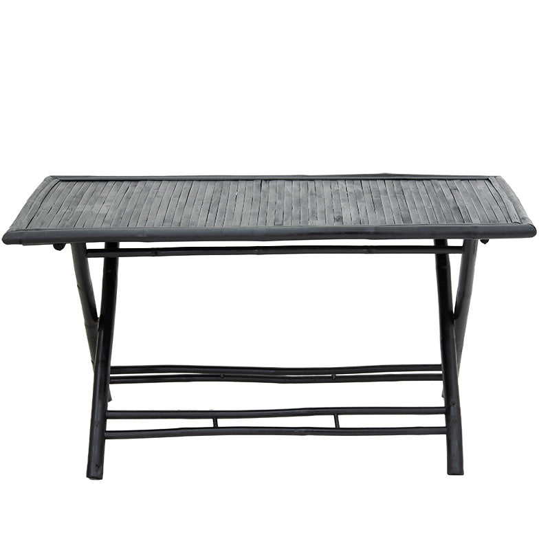 Μοντέρνο Τραπέζι Badou  πτυσσόμενο bamboo μαύρο 150x80x77εκ