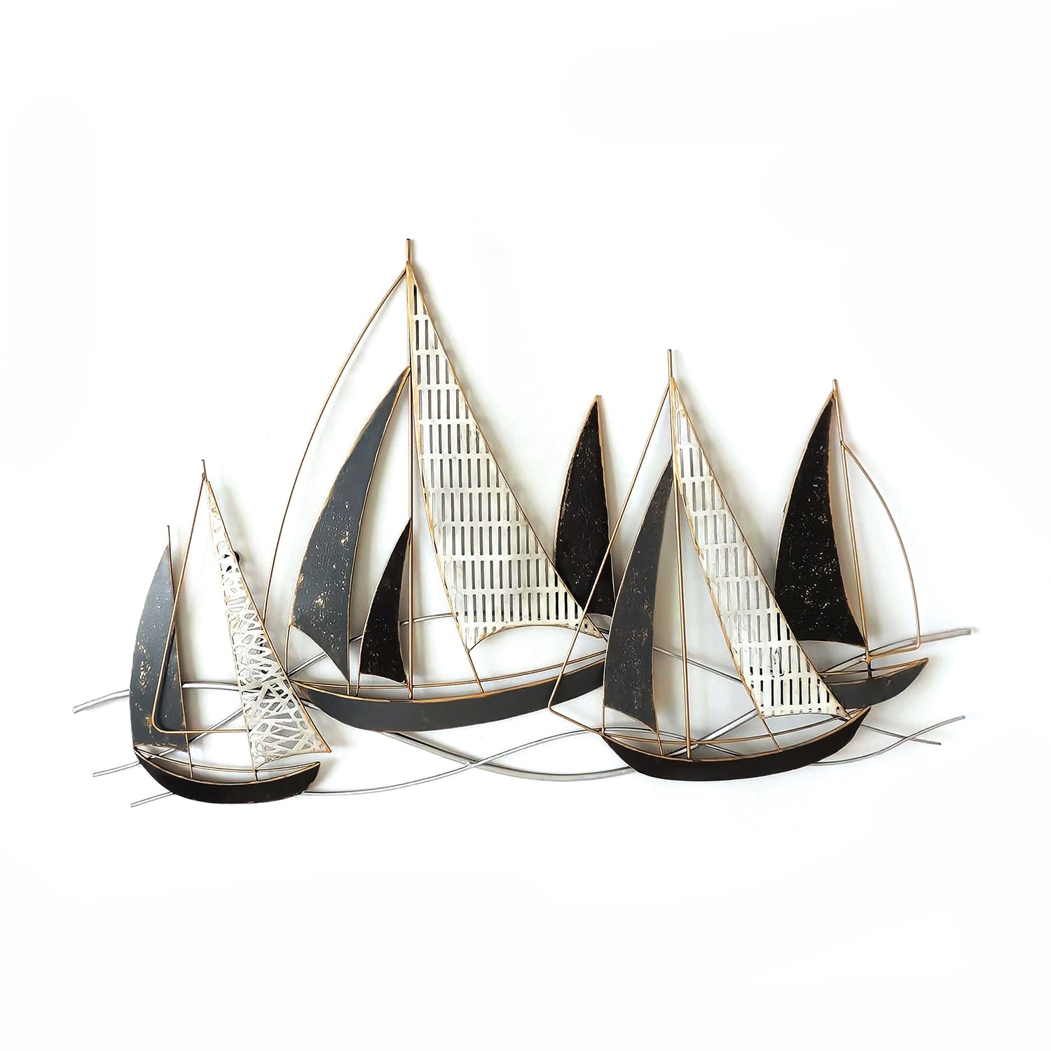 Διακοσμητικό Τοίχου ArteLibre Καράβια Μέταλλο 92x56x3cm
