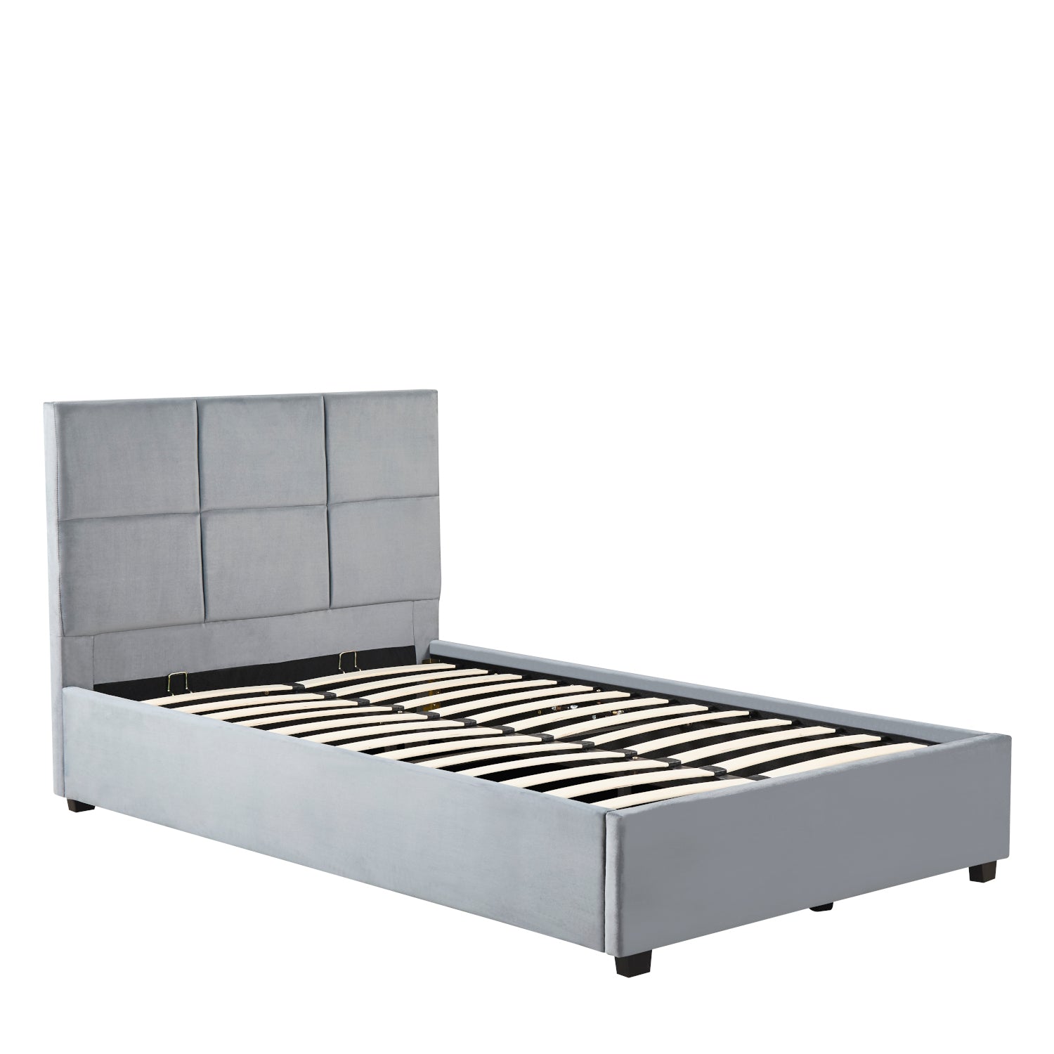 Κρεβάτι Μονό ArteLibre CLOUDREST Γκρι Ύφασμα 213x130x109.5cm (Στρώμα 120x200cm)