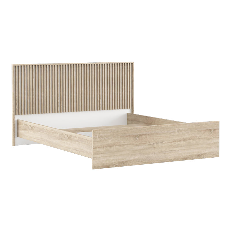 Κρεβάτι Bruse  oak-λευκό μελαμίνης 160x200εκ