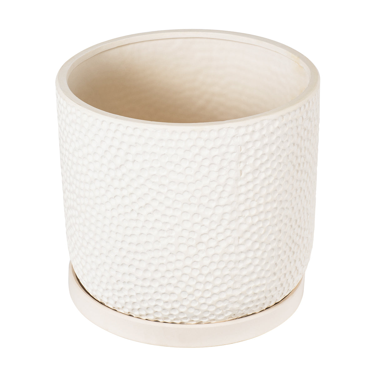 Artificial Garden Parga Πήλινο Κεραμικό Κασπώ Γλάστρα - Flower Pot Μπεζ Φ23Cm X Υ20.5Cm