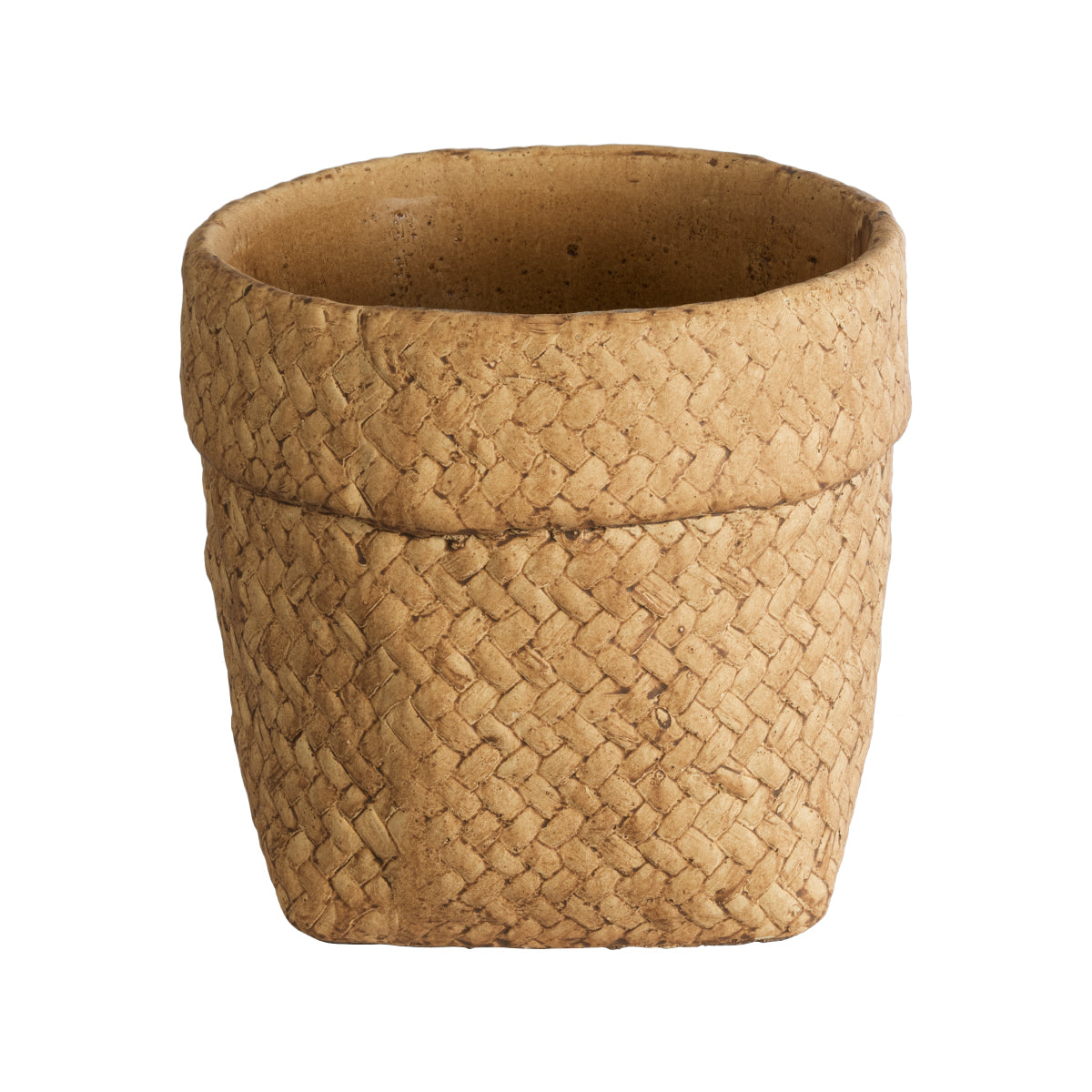 Artificial Garden Mendoza Διακοσμητικό Κεραμικό Κασπώ Γλάστρα - Flower Pot Καφέ Φ16.5 X Υ15.5Cm