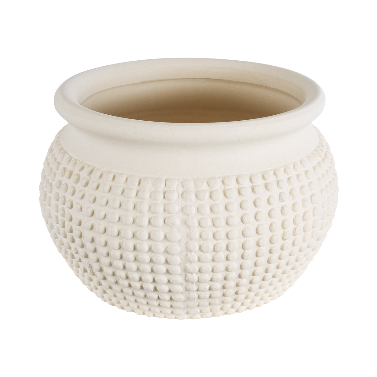 Artificial Garden Morelia Διακοσμητικό Κεραμικό Κασπώ Γλάστρα - Flower Pot Μπεζ Φ19 X Υ13Cm