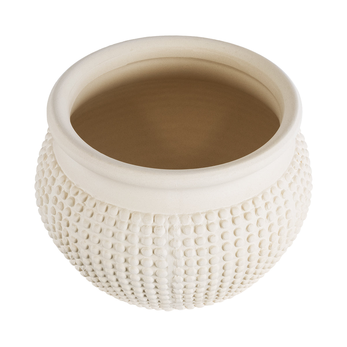 Artificial Garden Morelia Διακοσμητικό Κεραμικό Κασπώ Γλάστρα - Flower Pot Μπεζ Φ19 X Υ13Cm