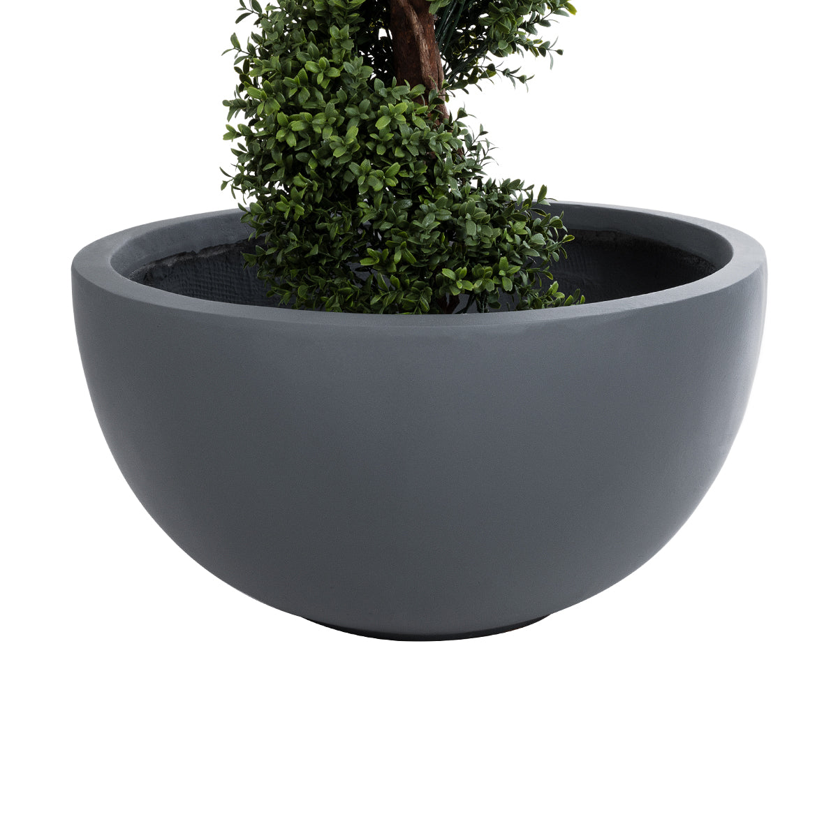Artificial Garden Baltimore Διακοσμητικό Πολυεστερικό Τσιμεντένιο Κασπώ Γλάστρα - Flower Pot Γκρι Φ61 X Υ30Cm