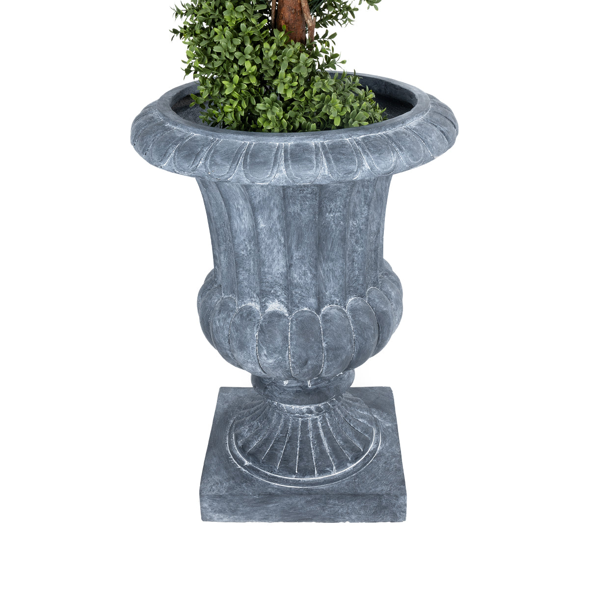 Artificial Garden Alcazar Επιδαπέδιο Πολυεστερικό Τσιμεντένιο Κασπώ Γλάστρα - Flower Pot Γκρι Φ51 X Υ71Cm