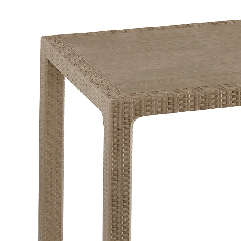 Μοντέρνο Τραπέζι Explore  με UV protection PP cappucino 150x90x73.5εκ