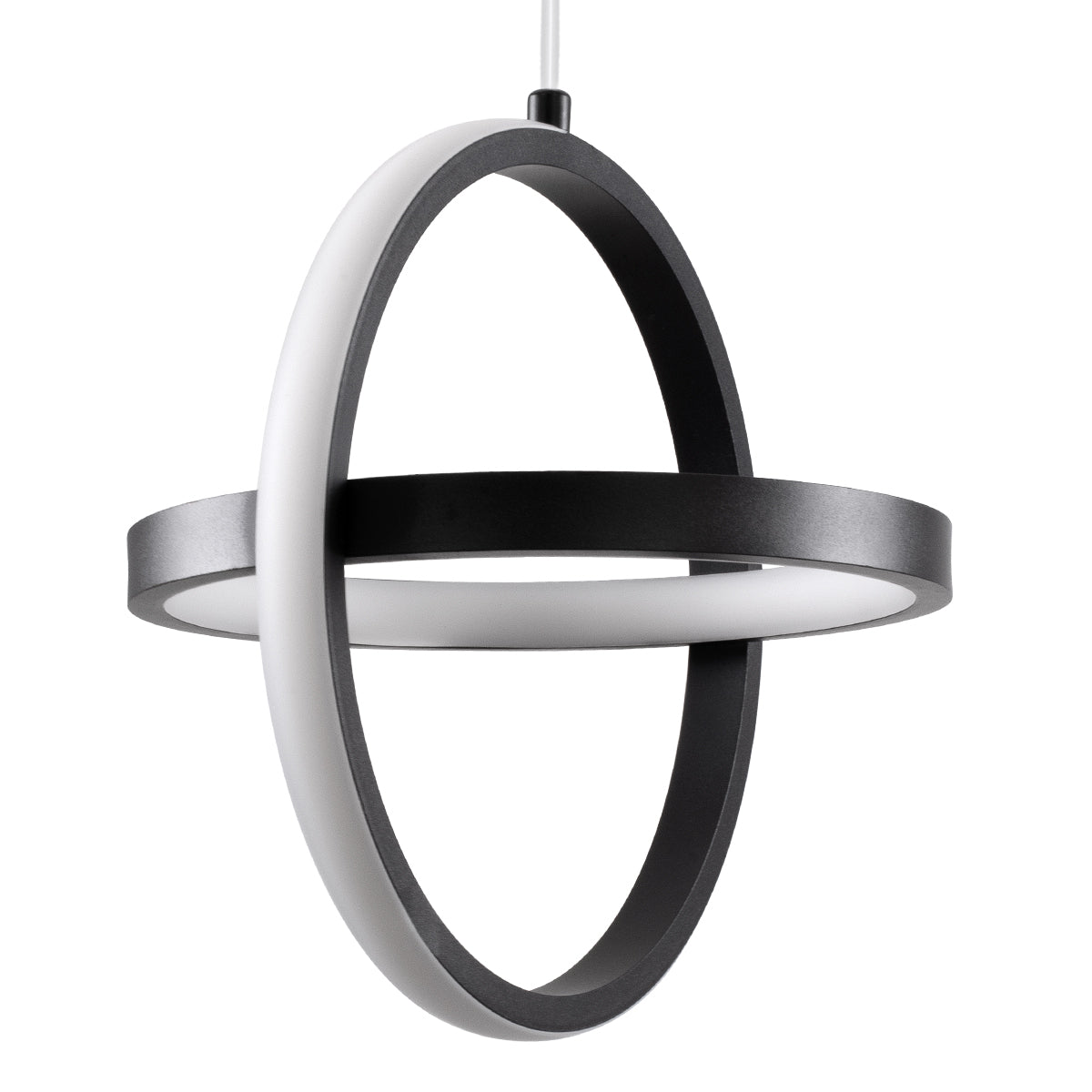 Alice Κρεμαστό Φωτιστικό Οροφής Design Cct 20W 2400Lm 300° 220-240V - Εναλλαγή Φωτισμού Μέσω Διακόπτη On/Off All In One Ψυχρό 6000K+Φυσικό 4500K+Θερμό 2700K Μ25 X Π22 X Υ25Cm - Μαύρο