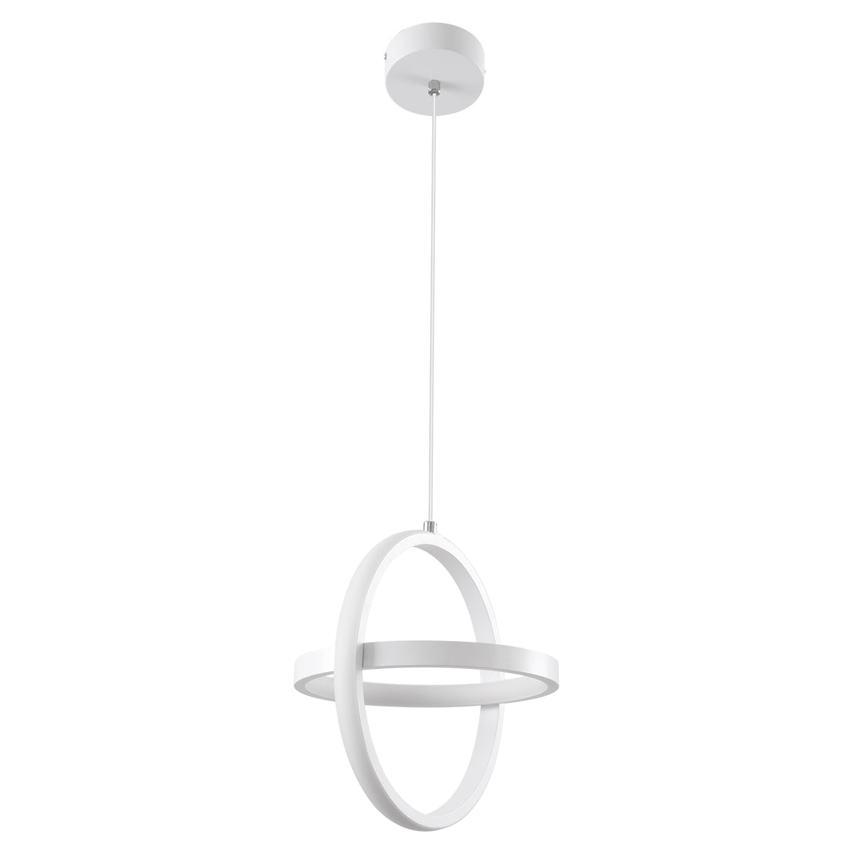 Alice Κρεμαστό Φωτιστικό Οροφής Design Cct 20W 2400Lm 300° 220-240V - Εναλλαγή Φωτισμού Μέσω Διακόπτη On/Off All In One Ψυχρό 6000K+Φυσικό 4500K+Θερμό 2700K Μ25 X Π22 X Υ25Cm - Λευκό