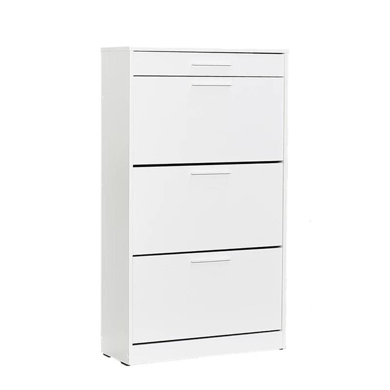 Λευκή Παπουτσοθήκη Μελαμίνης Flat 18 Ζεύγων - 75x29x128εκ.