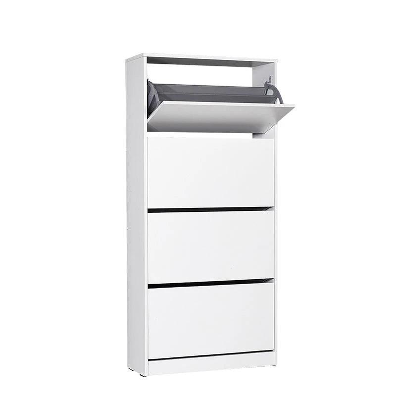 Λευκή Παπουτσοθήκη Μελαμίνης Flat Duo - 24 Ζευγών - 73x26x157εκ.