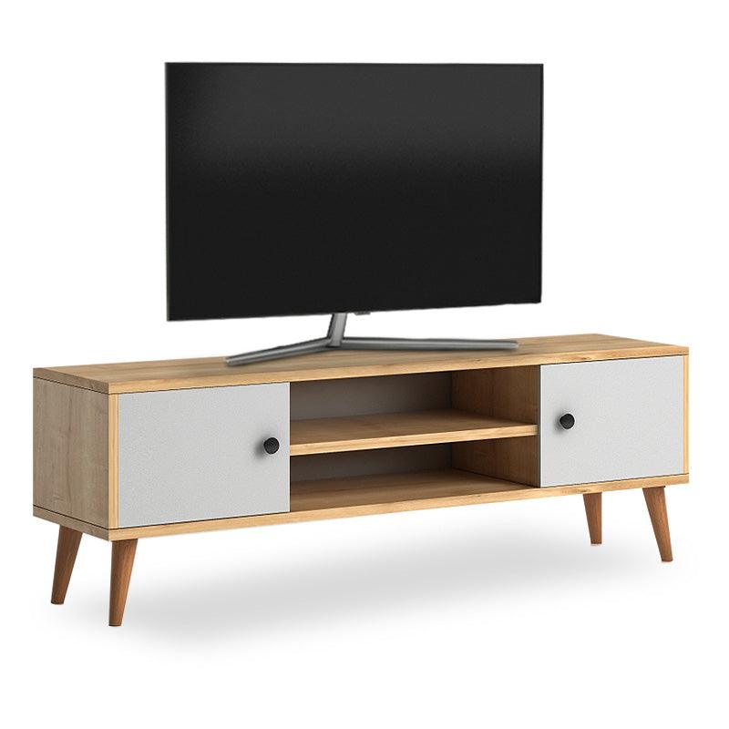 Έπιπλο Τηλεόρασης Parma Από Μελαμίνη Χρώμα White - Oak 120x30x40εκ.