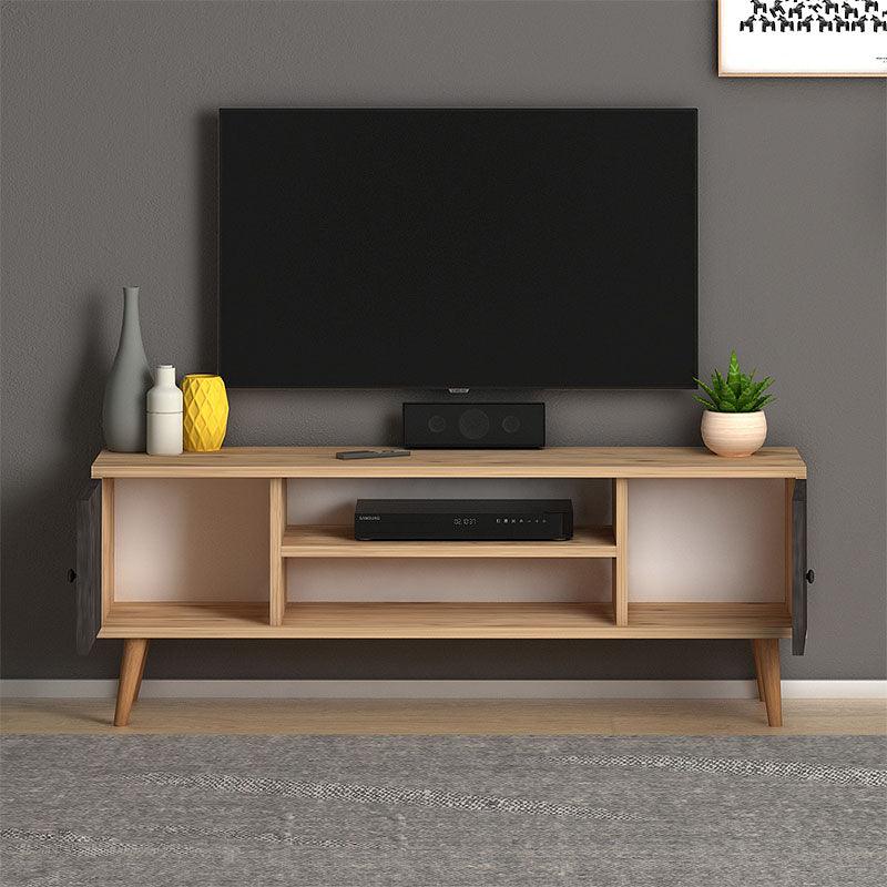 Έπιπλο Τηλεόρασης Parma Από Μελαμίνη Χρώμα Industrial Grey - Oak