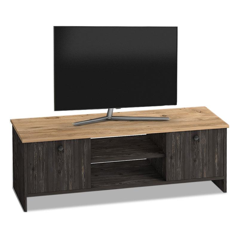 Έπιπλο Τηλεόρασης Cube Από Μελαμίνη Χρώμα Pine - Industrial Grey