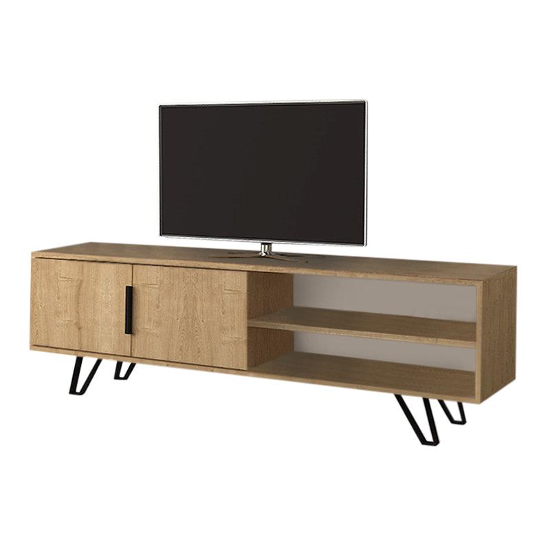 Έπιπλο Τηλεόρασης Foot Από Μελαμίνη Χρώμα Sonoma 160x35x49εκ.
