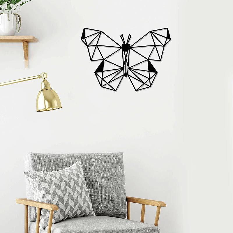 Διακοσμητικό Τοίχου Butterfly Μεταλλικό Χρώμα Μαύρο 50x2x35εκ.