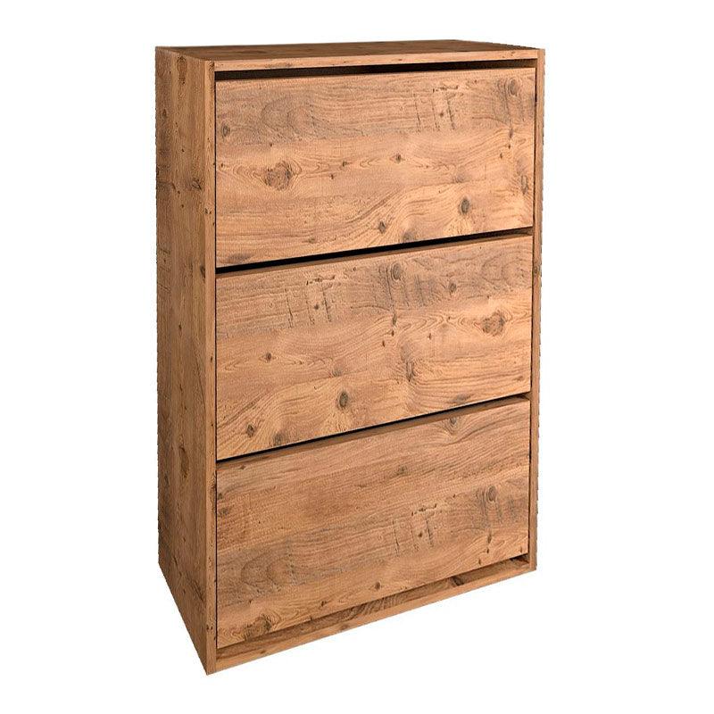 Παπουτσοθήκη Μελαμίνης Nave 18 Ζευγών Χρώμα Pine Oak 73,6x24x110εκ.