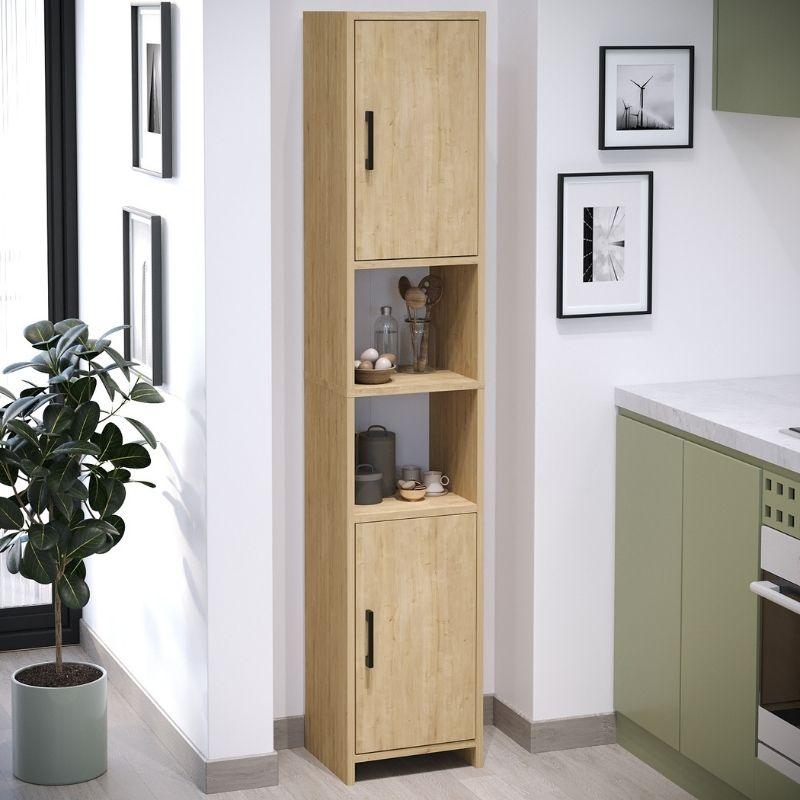 Ντουλάπι Κουζίνας - Μπάνιου Hobbes Χρώμα Sapphire Oak 35x30x182,3εκ.
