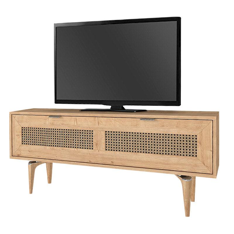 Έπιπλο Τηλεόρασης Sirona Από Μελαμίνη Χρώμα Sapphire Oak 140x30x55εκ.