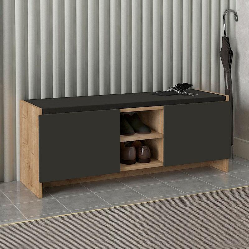 Παπουτσοθήκη Verly Χρώμα Sapphire Oak - Ανθρακί 110x33,2x43εκ.