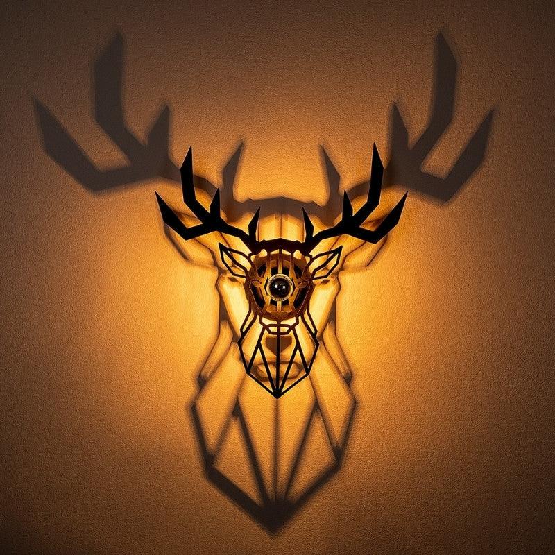 Απλίκα Τοίχου Deer E27 Μεταλλική Χρώμα Μαύρο 55x12x55εκ.