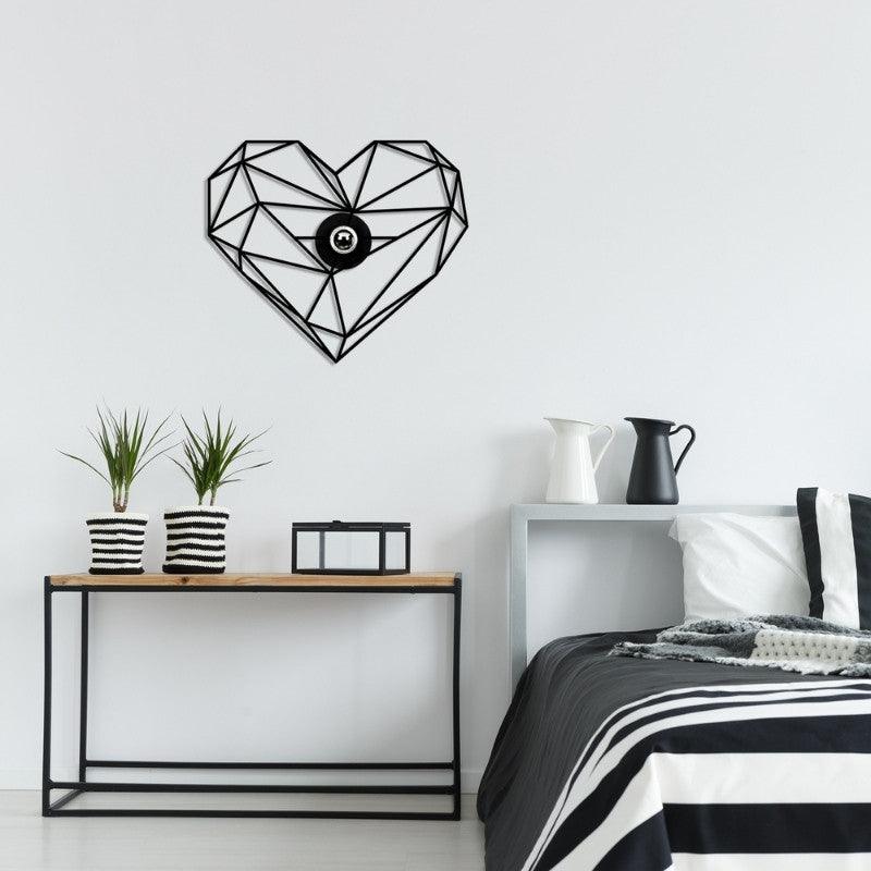 Απλίκα Τοίχου Heart E27 Μεταλλική Χρώμα Μαύρο 47x12x40εκ.