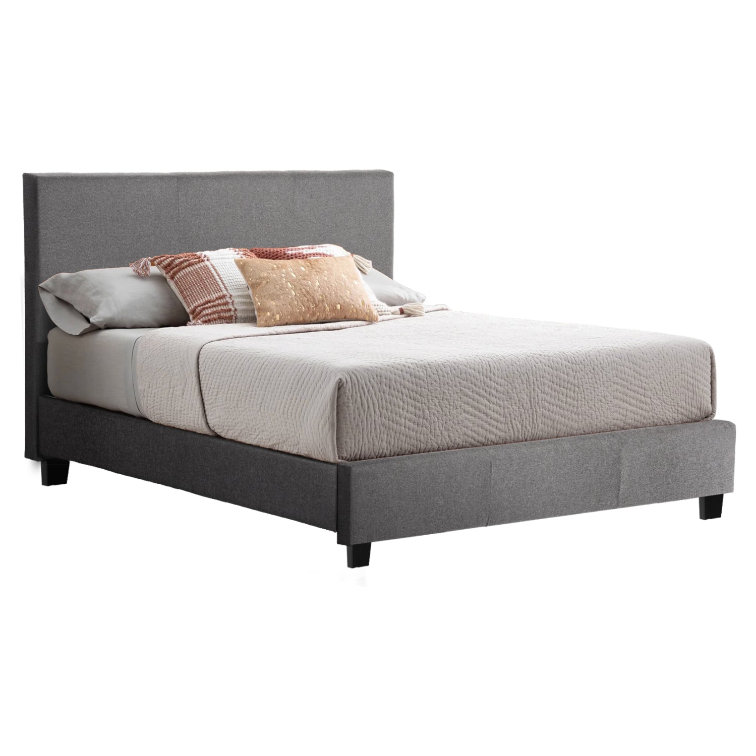 Κρεβατι Becca Απο Υφασμα Γκρι Για Στρωμα 150X200 Ek.