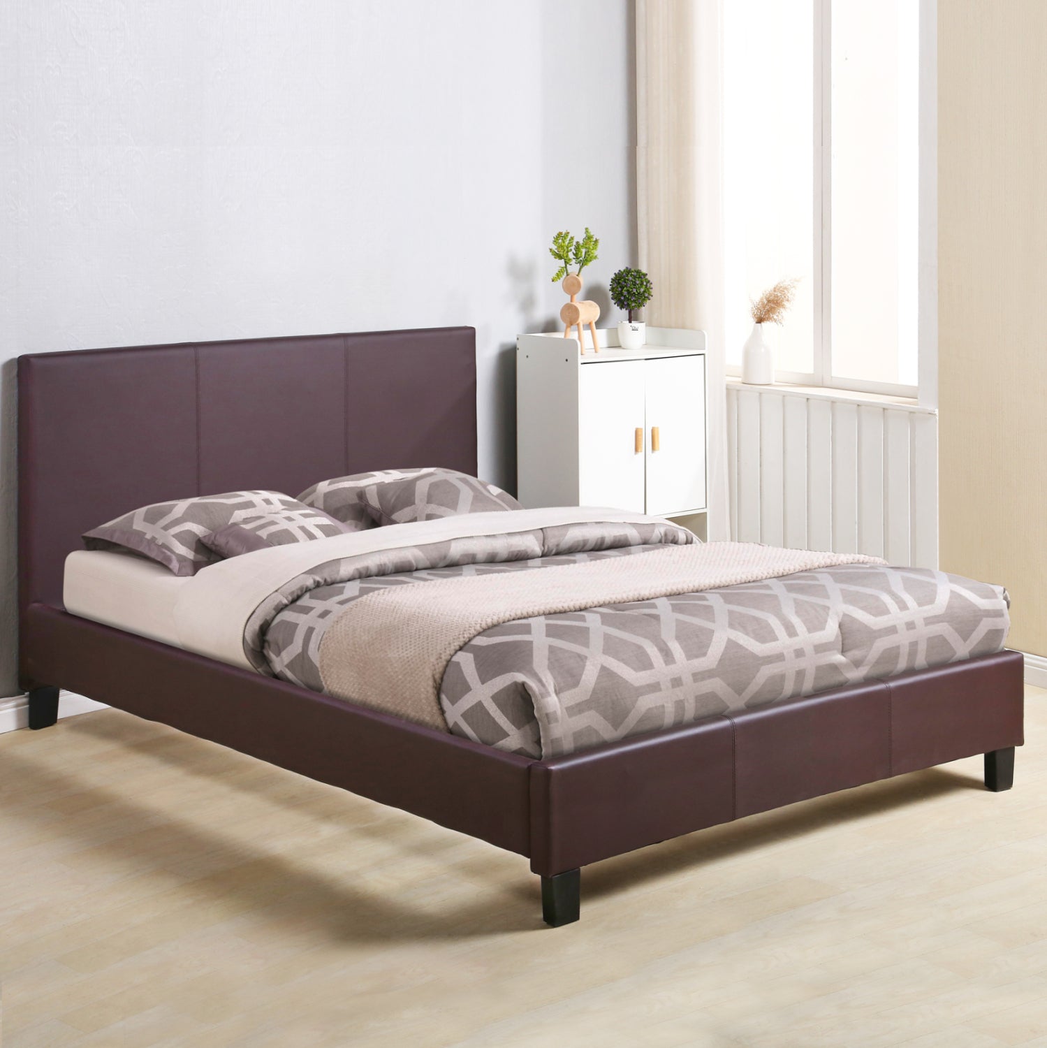Κρεβατι Becca 150X200 Εκ. Με Pu Καφε