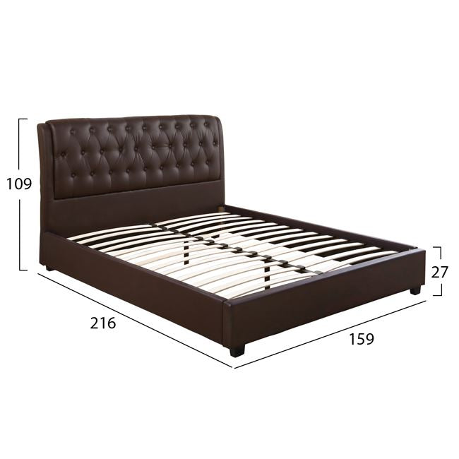 Κρεβατι Odalys Με Pu Καφε 150X200 Εκ.