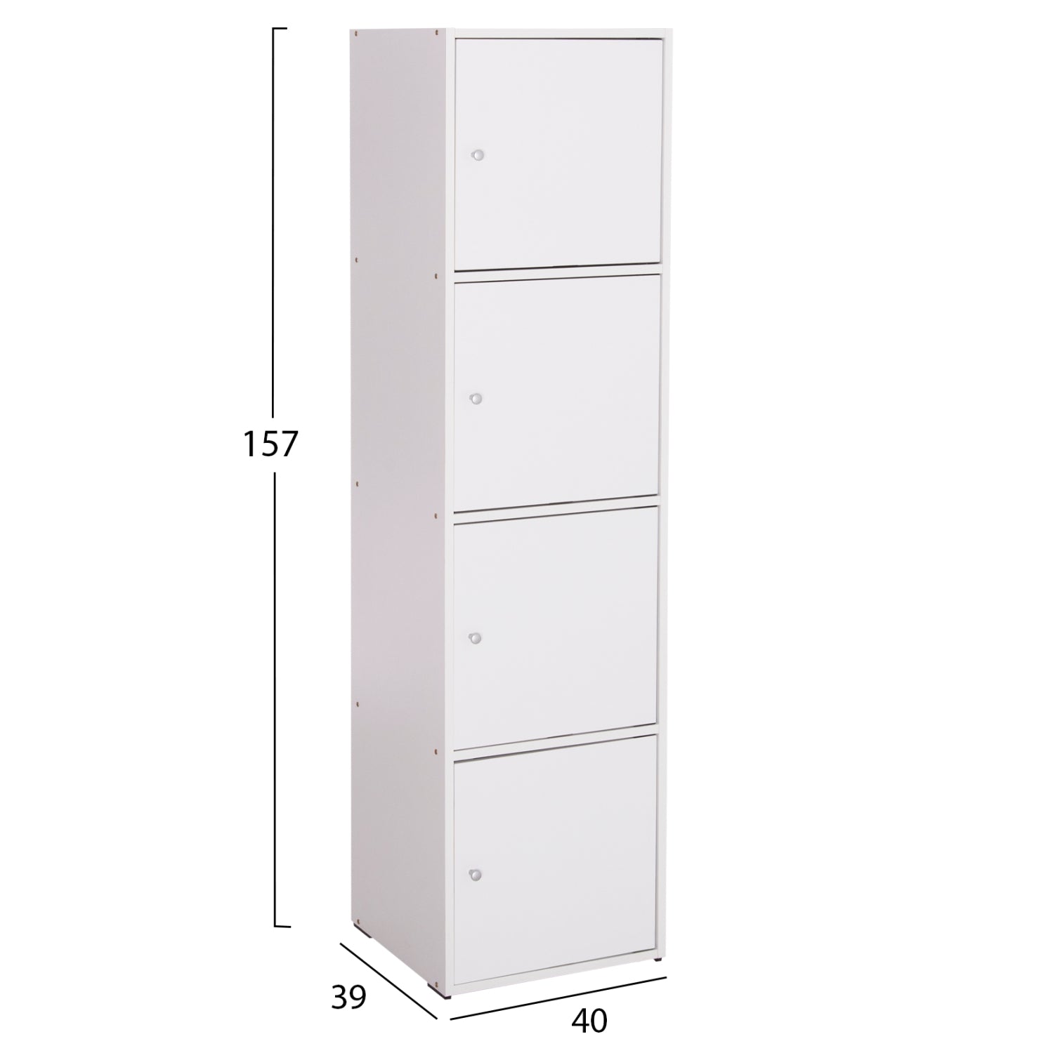 Ντουλαπι Soriano Λευκη Μελαμινη 40X39-41X157Υεκ.