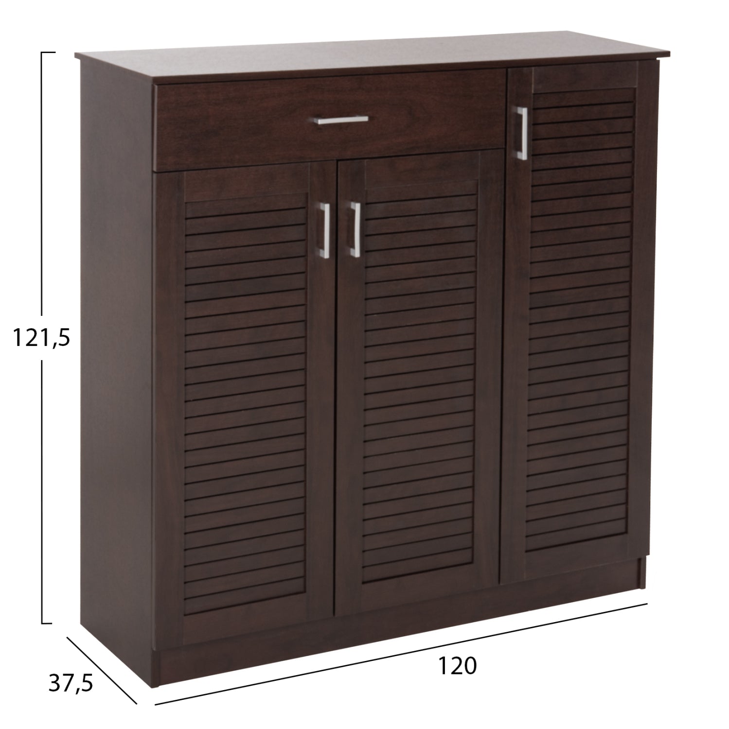 Παπουτσοθηκη-Ντουλαπα Proβy Μελαμινη Wenge 120X37,5X121,5Υεκ.