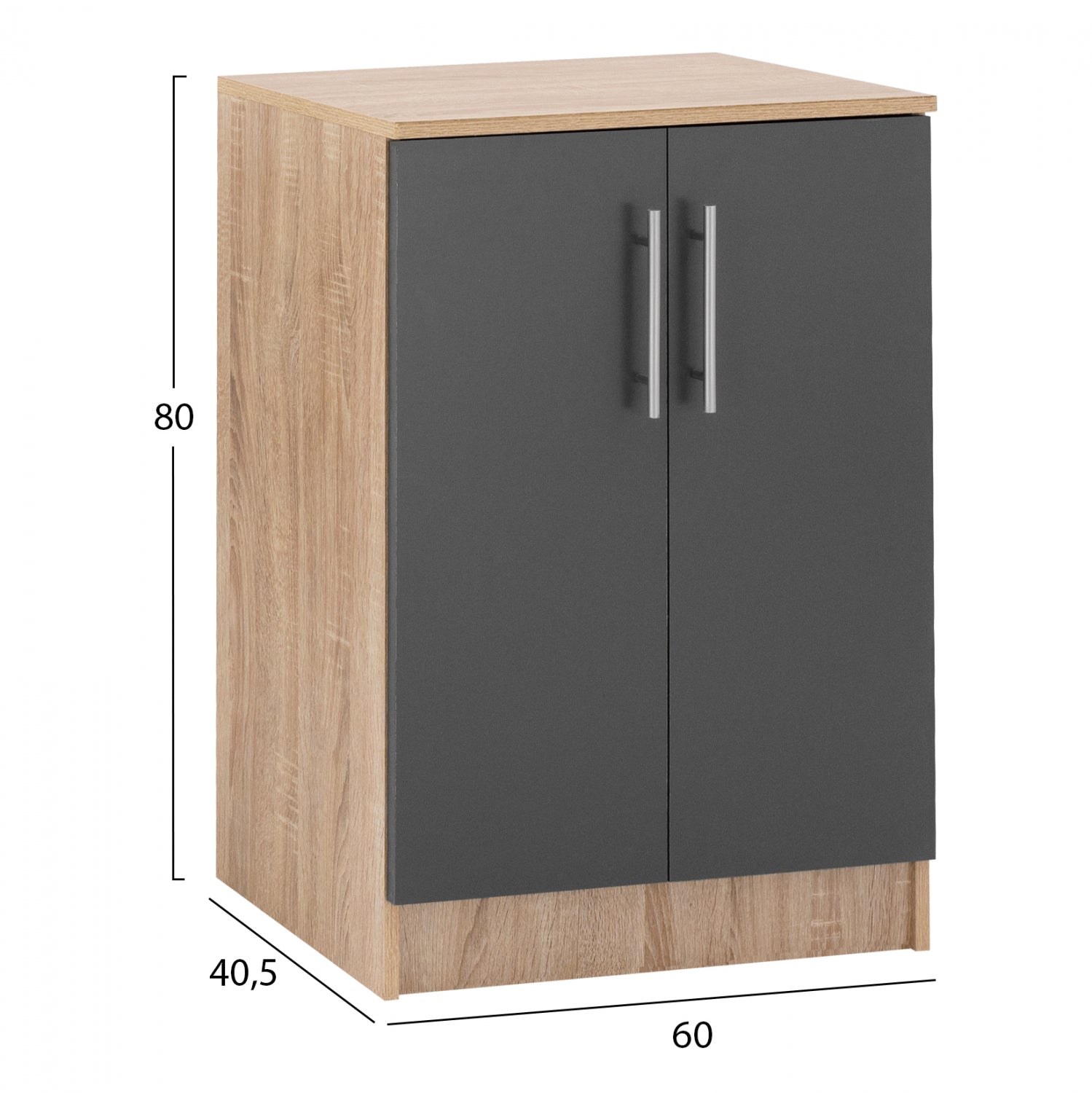 Παπουτσοθηκη Ντουλαπι Ξυλινη Emerie Sonama-Γκρι 60X40,5X80 Εκ.