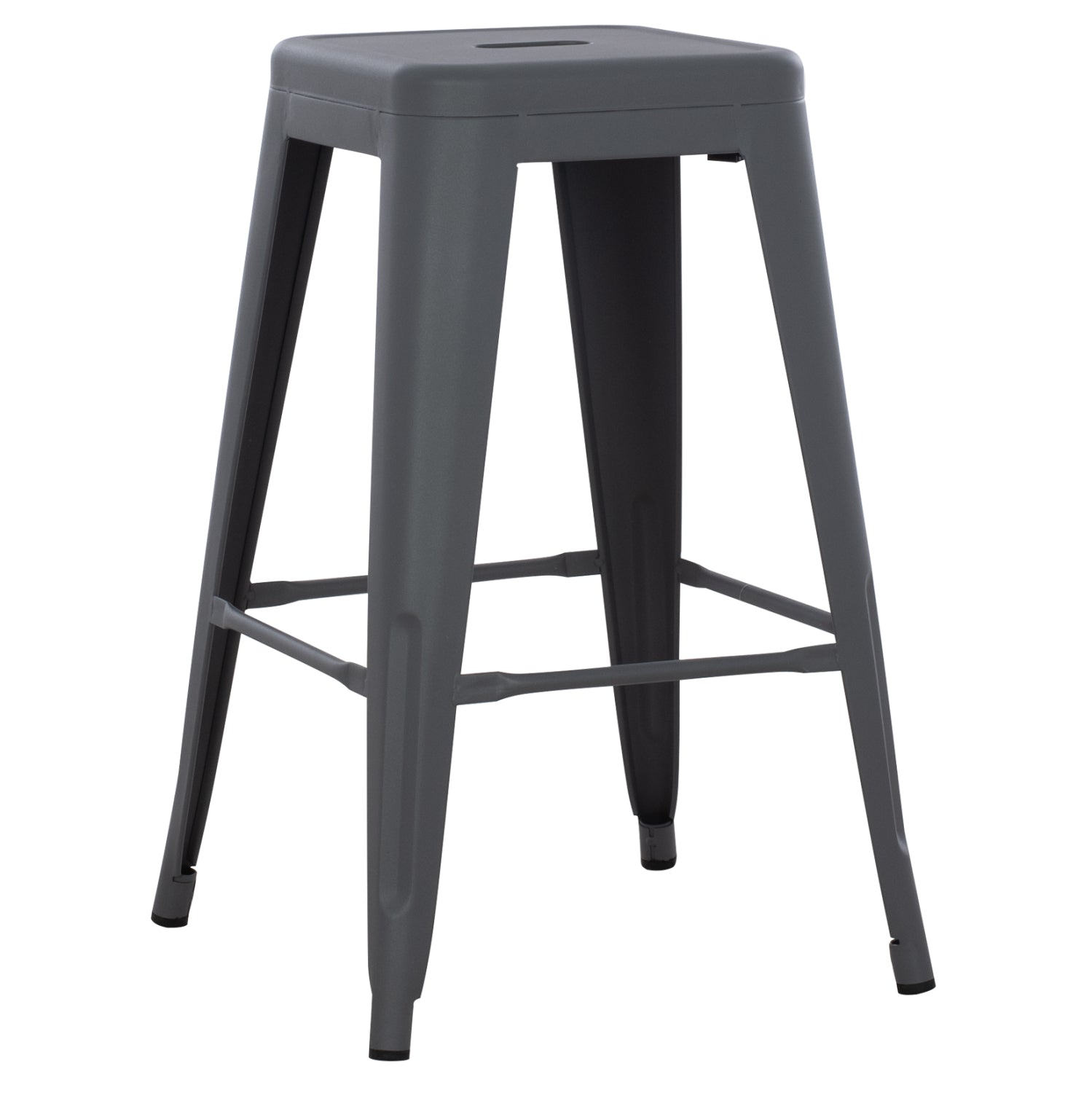 Σκαμπο Μεσαιου Υψους Μεταλλικο Melita-Pro Γκρι 43X43X67Υεκ.