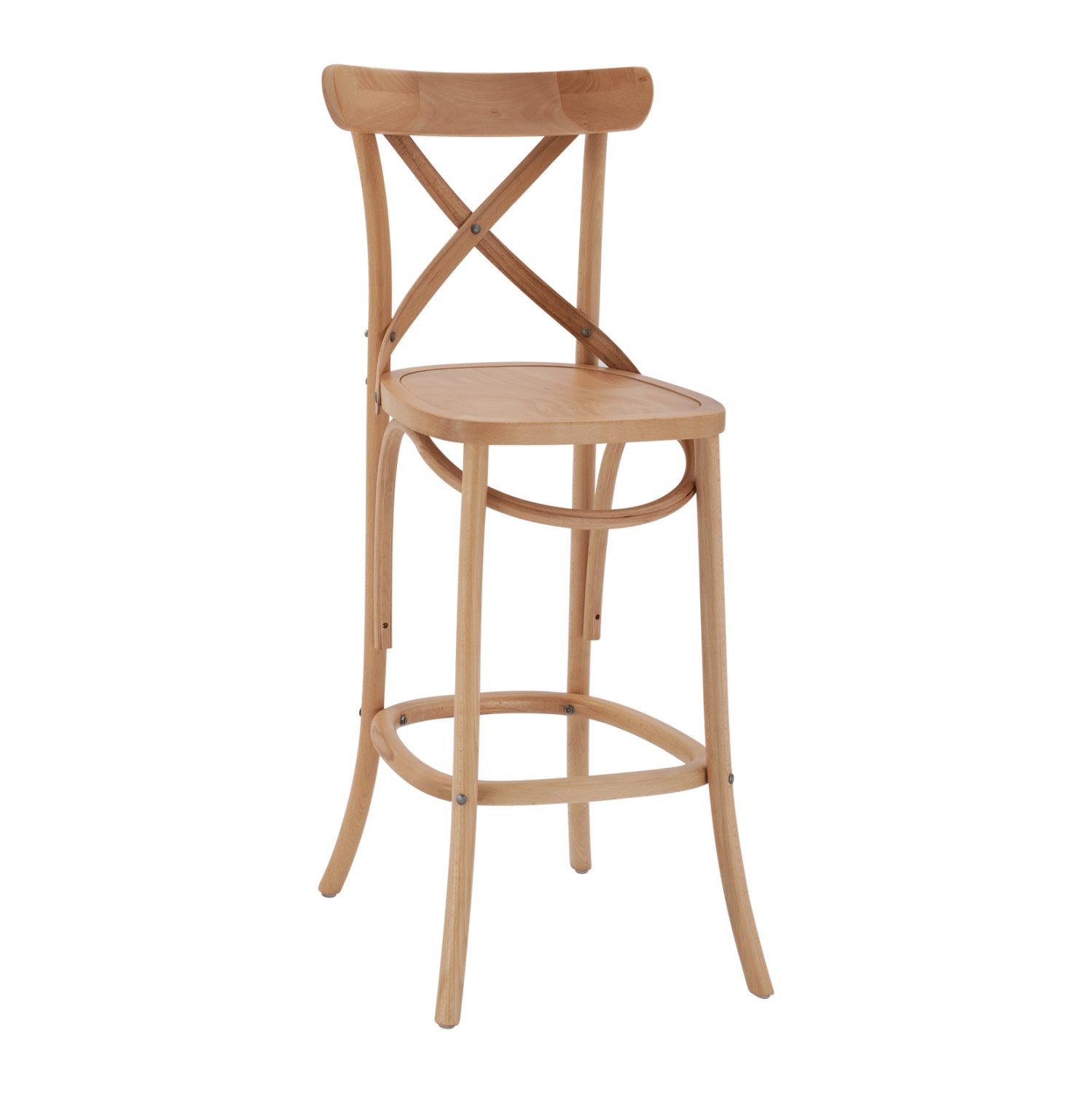 Σκαμπο Μεσ.Υψους Gioliana Ξυλο Οξιας Dark Honey-Plywood Καθισμα 46X46X101Υεκ.