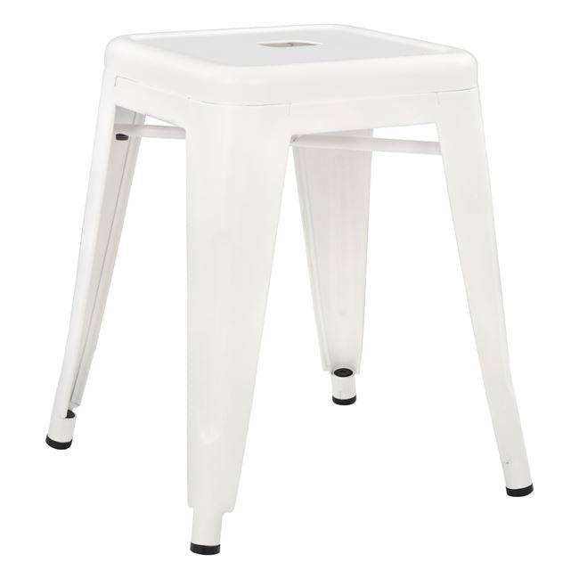 Σκαμπο Μεταλλικο Melita Σε Milk White Χρωμα 37X37X45Υεκ.
