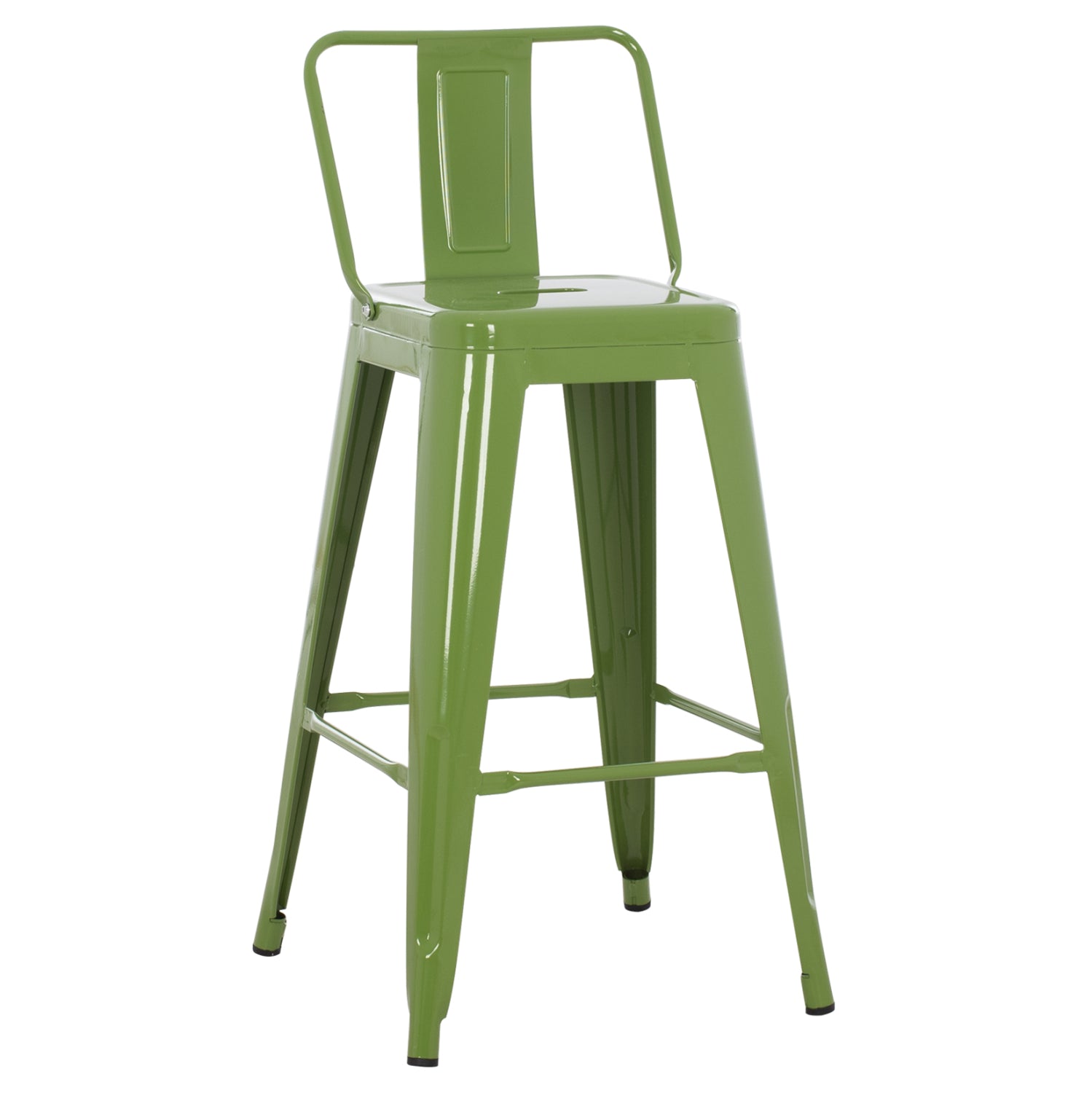 Σκαμπο Μπαρ Μεσαιου Υψους Μεταλλικο Melita-Pro Light Olive Green 43X43X88Υεκ.
