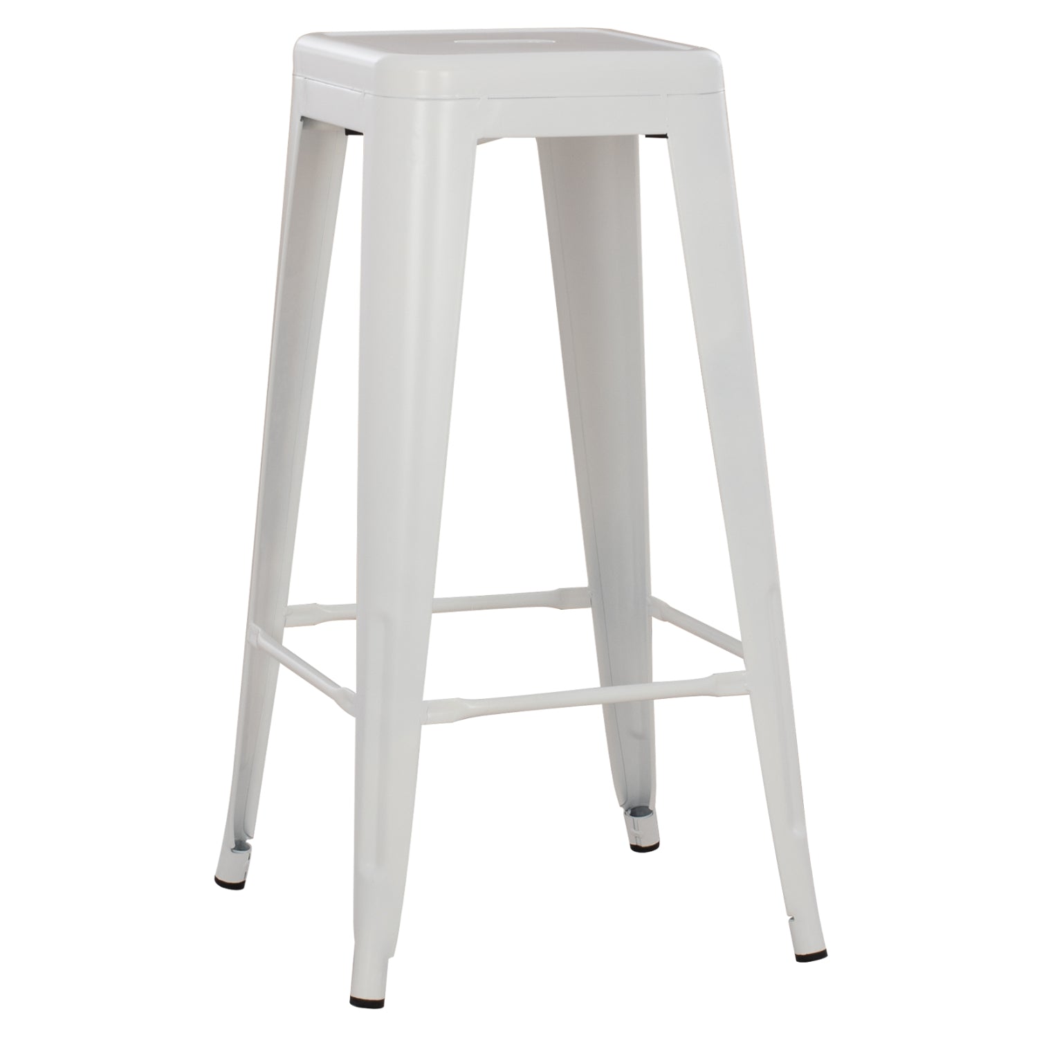 Σκαμπο Μπαρ Μεταλλικο Melita-Pro Σε Λευκο Ματ 43X43X78Υεκ.