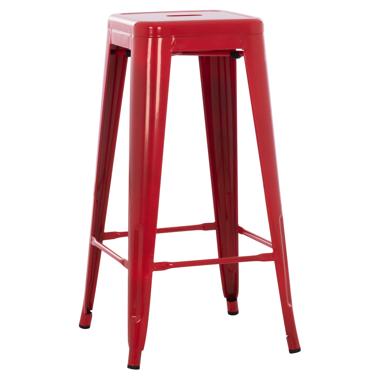 Σκαμπο Μπαρ Μεταλλικο Melita-Pro Σε Κοκκινο 43X43X78Υεκ.